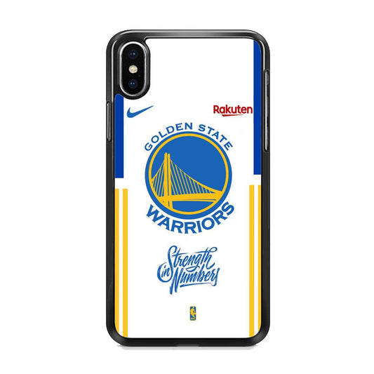 NBA Golden State Warriors Strength in Numbers iPhone XS Case-Rubber Black (2D Case)-Oxvistore
