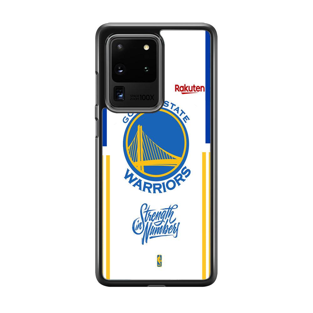 NBA Golden State Warriors Strength in Numbers Samsung Galaxy S20 Ultra Case-Rubber Black (2D Case)-Oxvistore