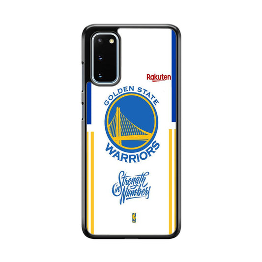 NBA Golden State Warriors Strength in Numbers Samsung Galaxy S20 Case-Rubber White (2D Case)-Oxvistore