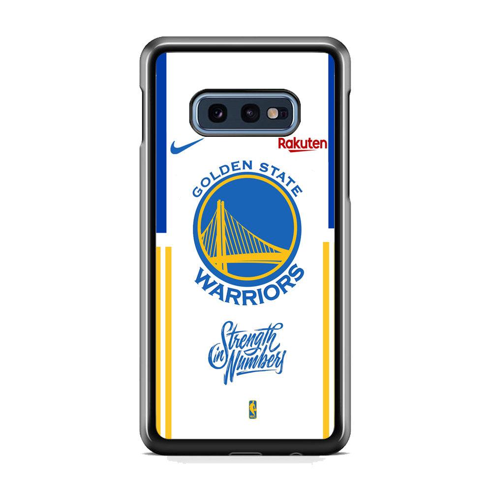 NBA Golden State Warriors Strength in Numbers Samsung Galaxy S10E Case-Rubber White (2D Case)-Oxvistore