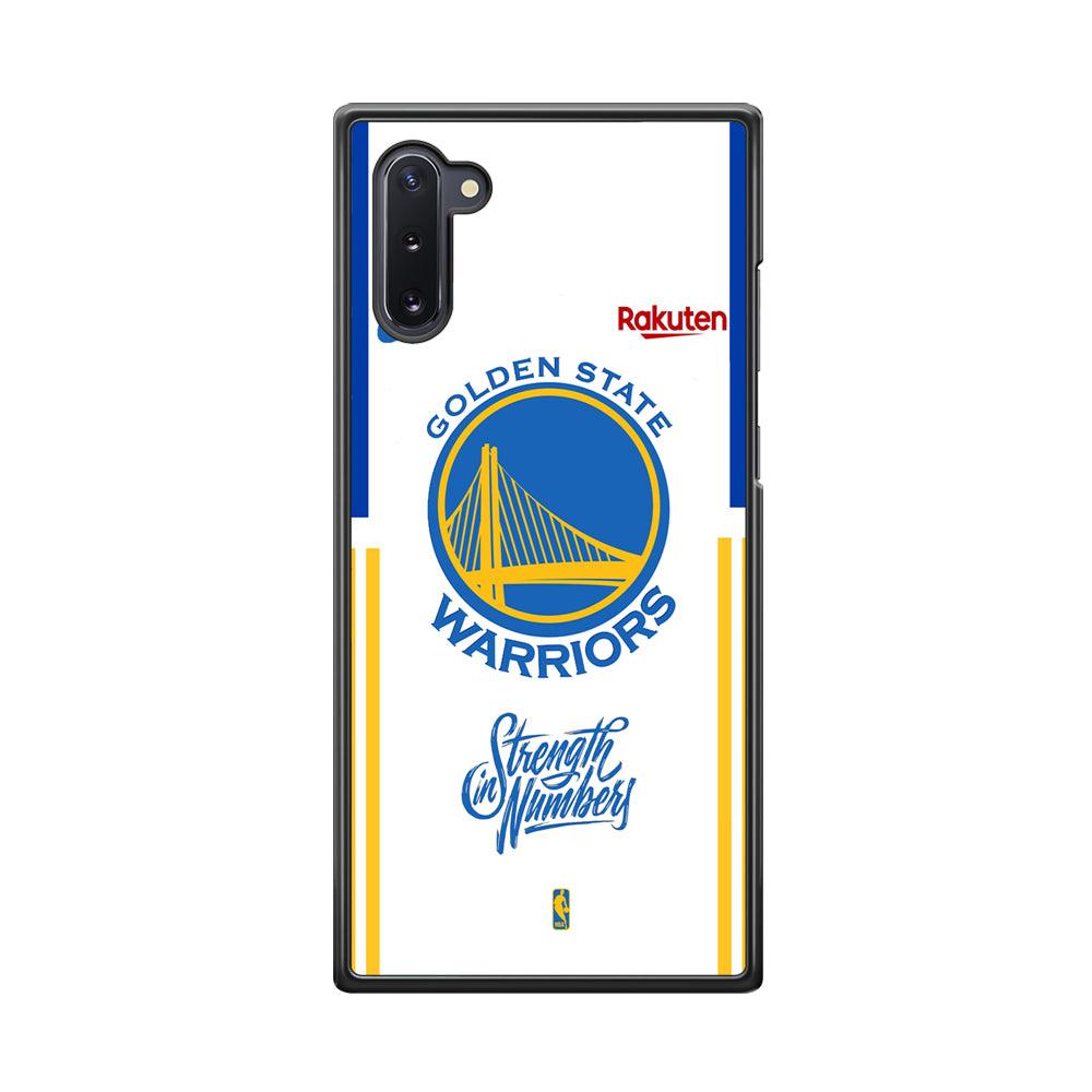 NBA Golden State Warriors Strength in Numbers Samsung Galaxy Note 10 Case-Rubber Black (2D Case)-Oxvistore