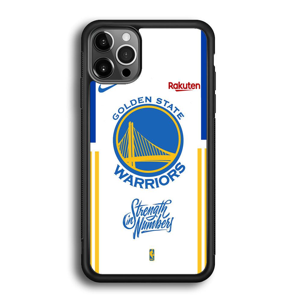 NBA Golden State Warriors Strength in Numbers iPhone 12 Pro Max Case-Rubber Black (2D Case)-Oxvistore