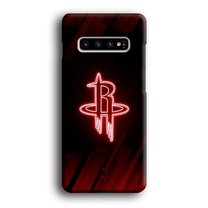 NBA Houston Rockets Red Glow Samsung Galaxy S10 Plus Case-Oxvistore