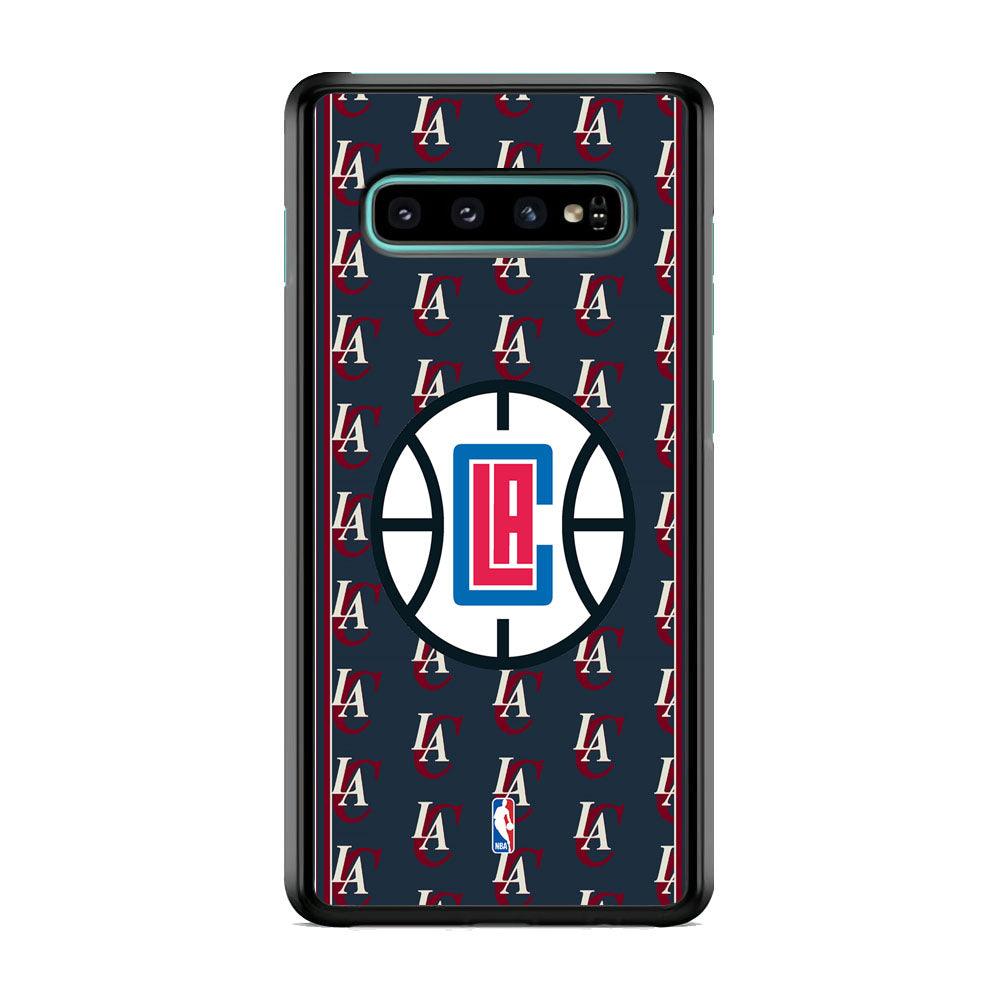 NBA Los Angeles Clippers Precis of Club Samsung Galaxy S10 Case-Rubber Black (2D Case)-Oxvistore