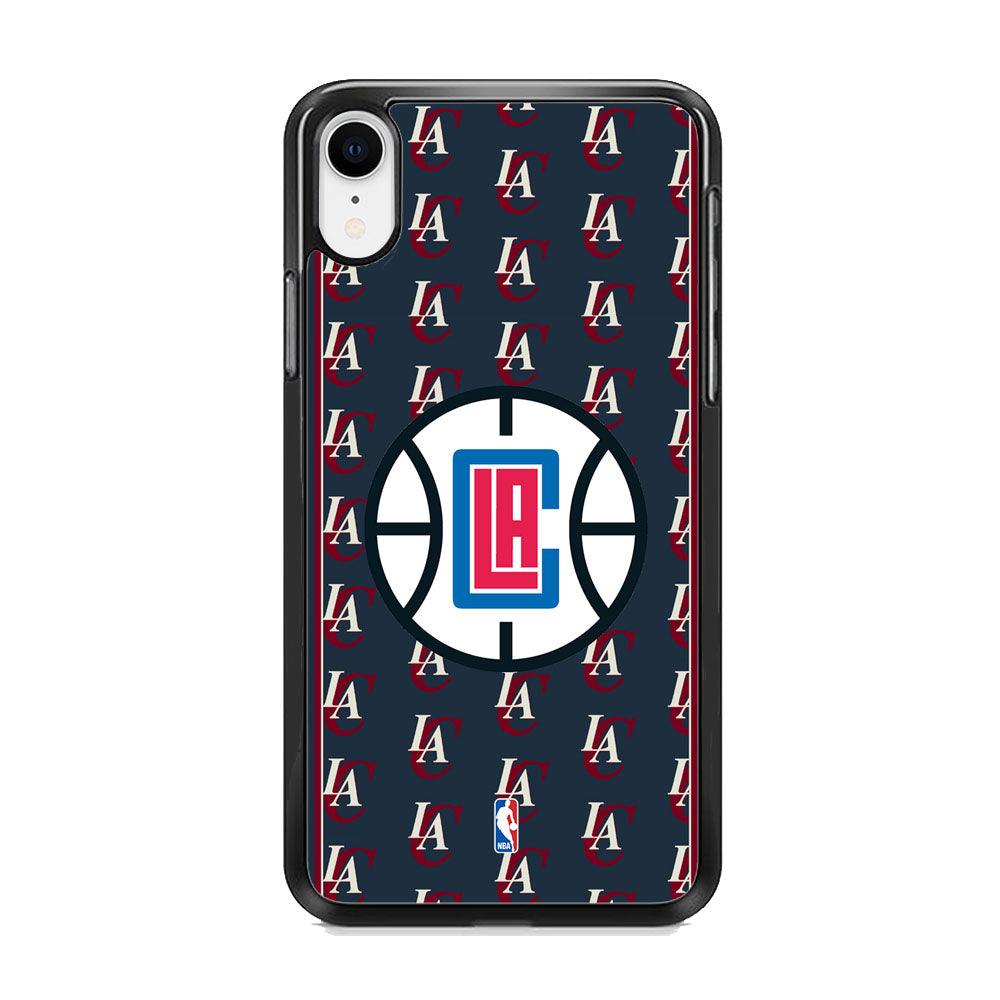 NBA Los Angeles Clippers Precis of Club iPhone XR Case-Rubber Black (2D Case)-Oxvistore