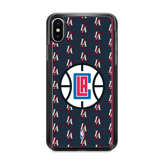 NBA Los Angeles Clippers Precis of Club iPhone XS Case-Rubber Black (2D Case)-Oxvistore