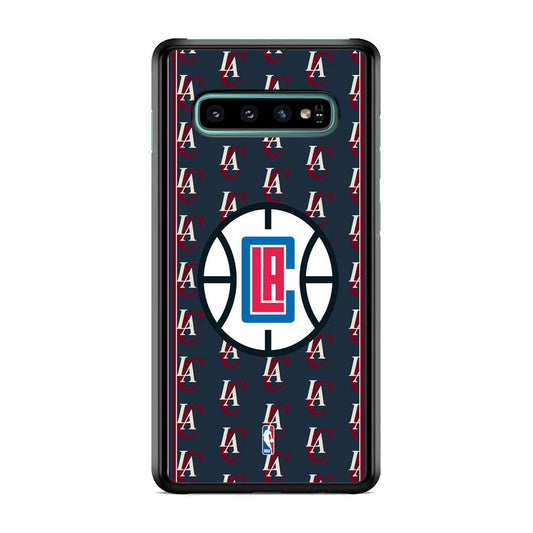 NBA Los Angeles Clippers Precis of Club Samsung Galaxy S10 Plus Case-Rubber Black (2D Case)-Oxvistore