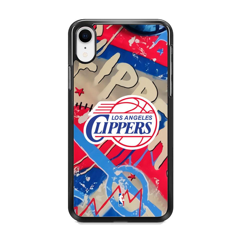 NBA Los Angeles Clippers Street Arts iPhone XR Case-Rubber Black (2D Case)-Oxvistore