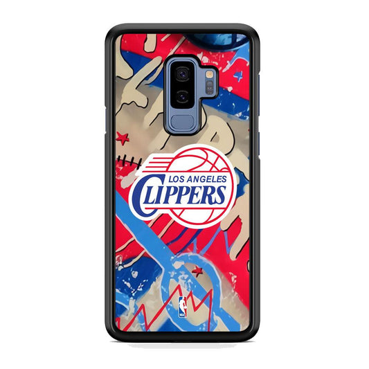NBA Los Angeles Clippers Street Arts Samsung Galaxy S9 Plus Case-Rubber Black (2D Case)-Oxvistore