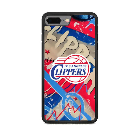 NBA Los Angeles Clippers Street Arts iPhone 8 Plus Case-Rubber Black (2D Case)-Oxvistore
