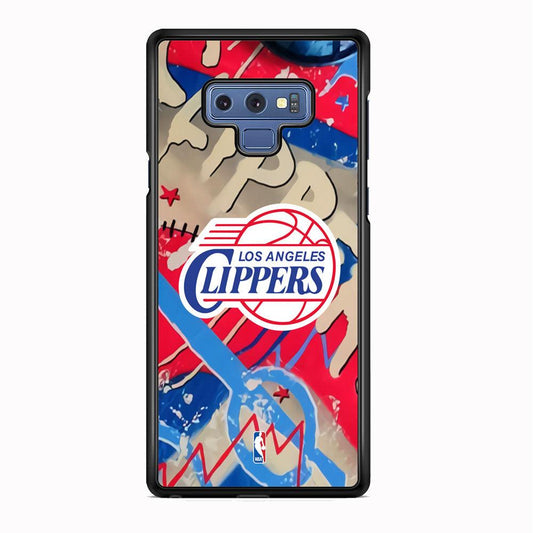 NBA Los Angeles Clippers Street Arts Samsung Galaxy Note 9 Case-Rubber Black (2D Case)-Oxvistore