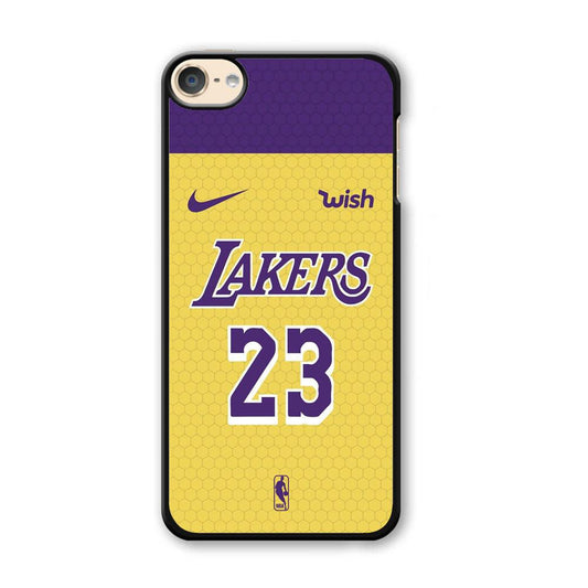 NBA Los Angeles Lakers Lebron Hexa Jersey iPod Touch 6 Case-Plastic Black (2D Case)-Oxvistore