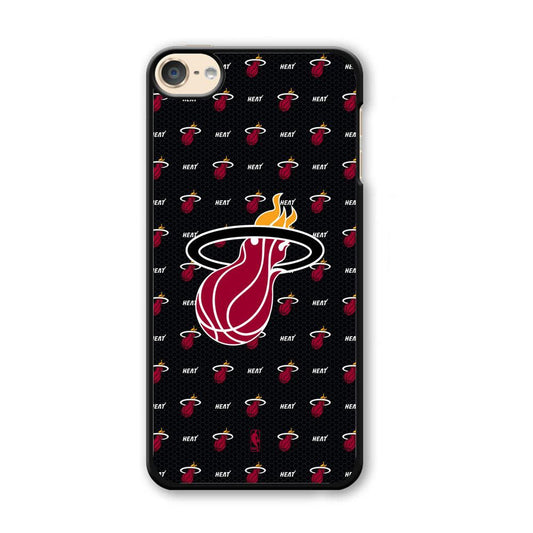 NBA Miami Heat Patern Symbol iPod Touch 6 Case-Plastic Black (2D Case)-Oxvistore