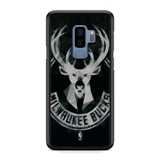 NBA Milwaukee Bucks Level Up Samsung Galaxy S9 Plus Case-Rubber Black (2D Case)-Oxvistore