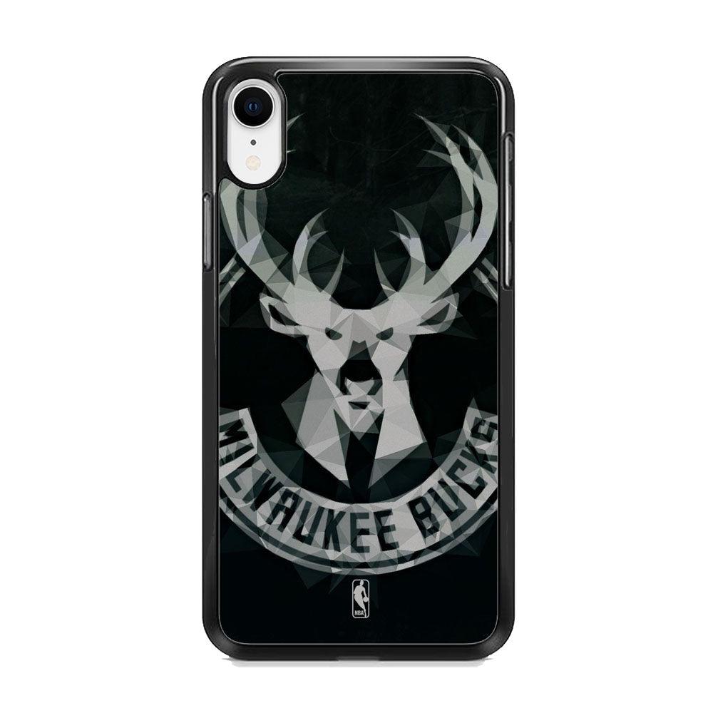 NBA Milwaukee Bucks Level Up iPhone XR Case-Rubber Black (2D Case)-Oxvistore