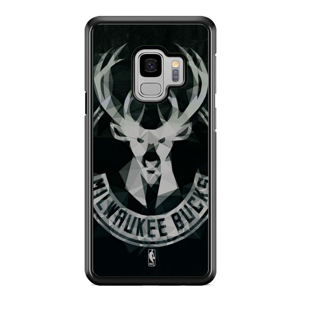 NBA Milwaukee Bucks Level Up Samsung Galaxy S9 Case-Rubber White (2D Case)-Oxvistore