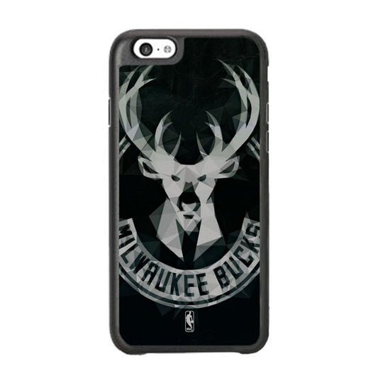 NBA Milwaukee Bucks Level Up iPhone 6 Plus | 6s Plus Case-Rubber Black (2D Case)-Oxvistore