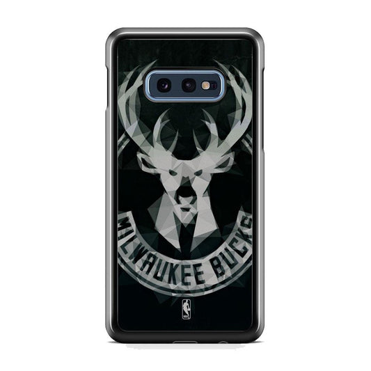 NBA Milwaukee Bucks Level Up Samsung Galaxy S10E Case-Rubber Black (2D Case)-Oxvistore