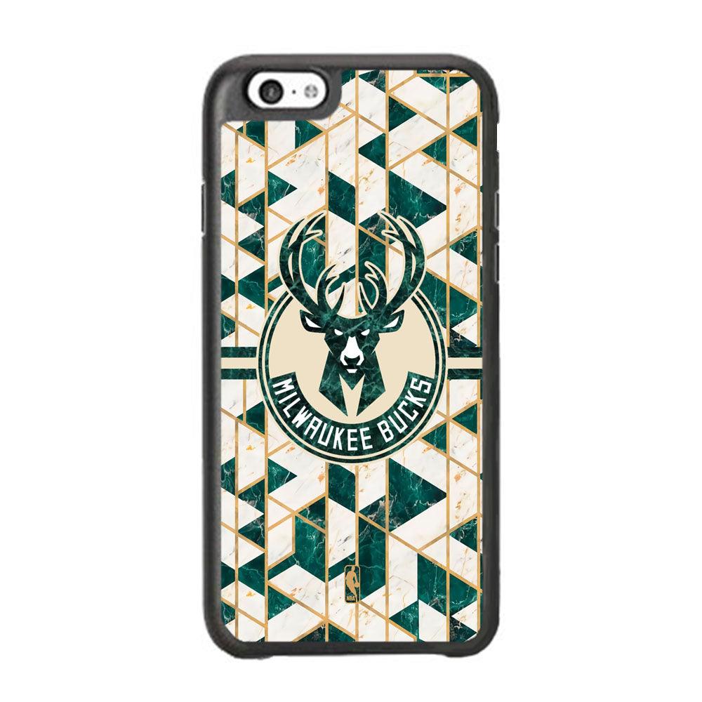 NBA Milwaukee Bucks Shapes of Marble iPhone 6 Plus | 6s Plus Case-Tempered Glass Case-Oxvistore