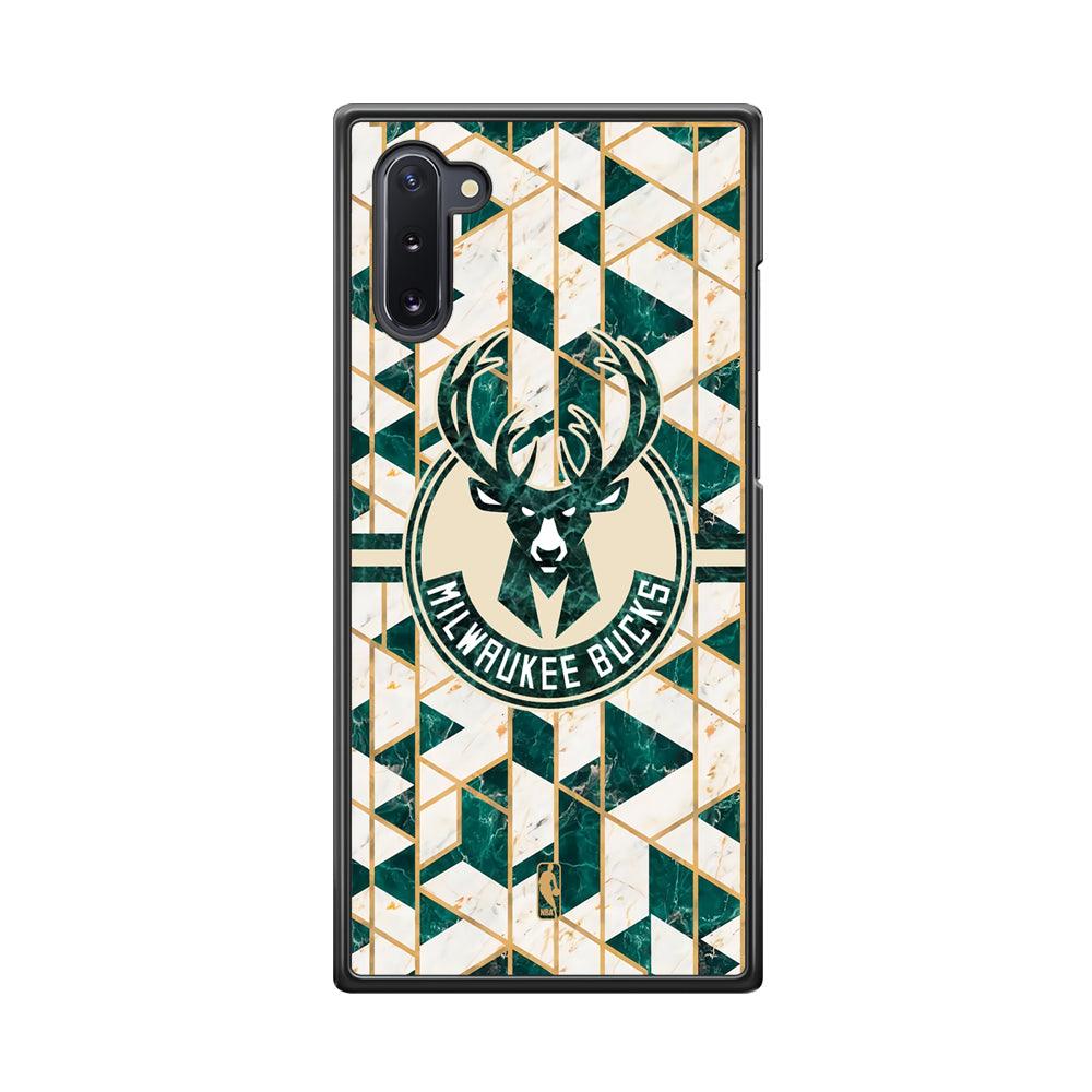 NBA Milwaukee Bucks Shapes of Marble Samsung Galaxy Note 10 Case-3D Case-Oxvistore