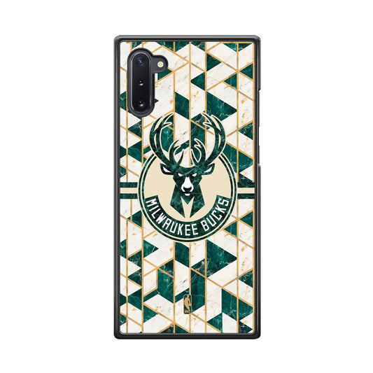 NBA Milwaukee Bucks Shapes of Marble Samsung Galaxy Note 10 Case-3D Case-Oxvistore