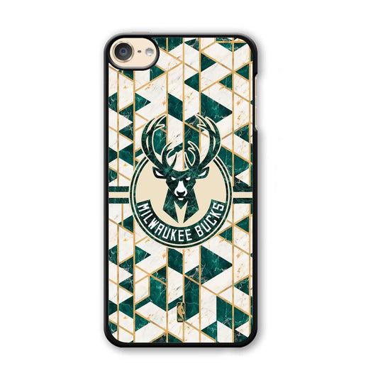 NBA Milwaukee Bucks Shapes of Marble iPod Touch 6 Case-Plastic Black (2D Case)-Oxvistore
