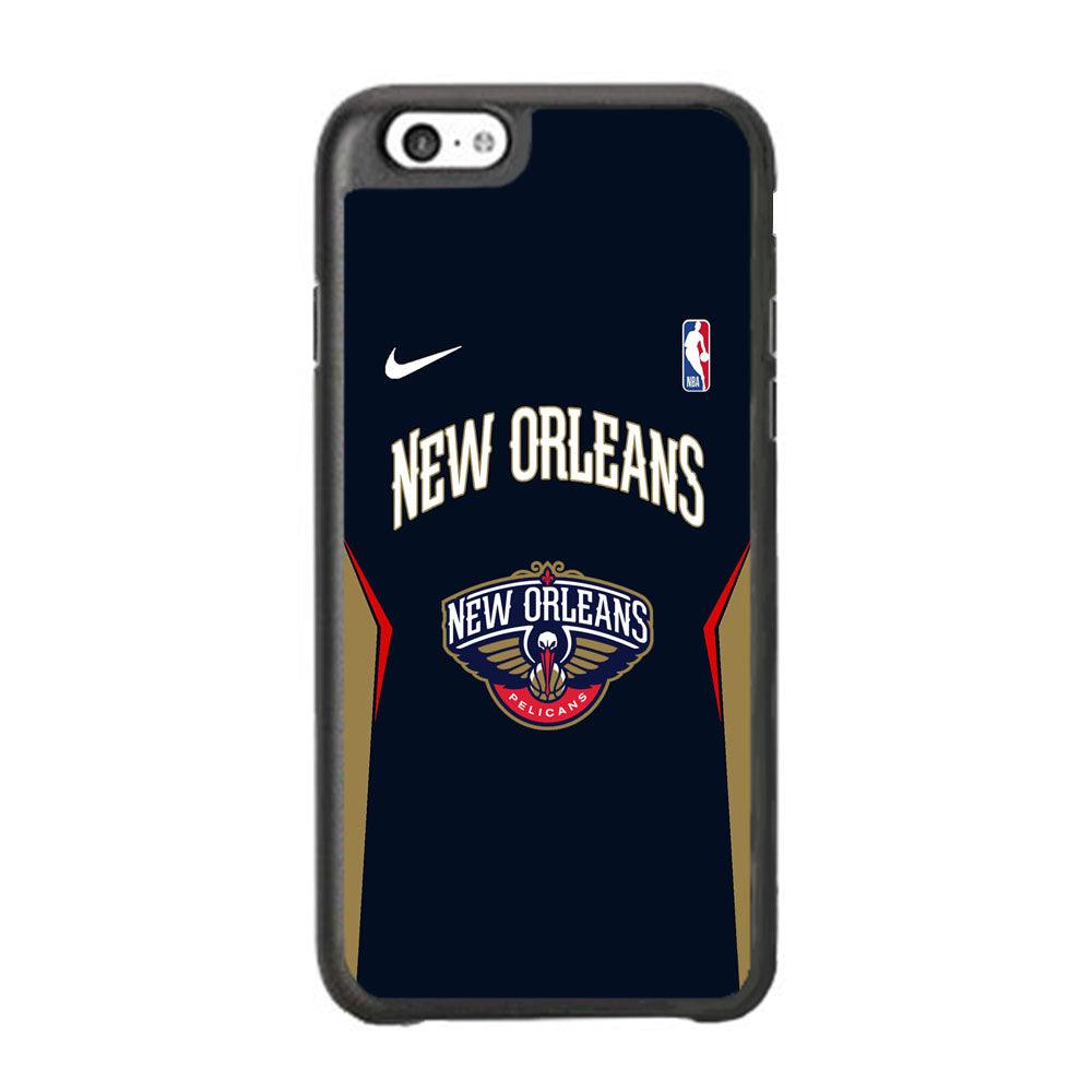 NBA New Orleans Pelicans Jersey Taste iPhone 6 Plus | 6s Plus Case-Rubber White (2D Case)-Oxvistore