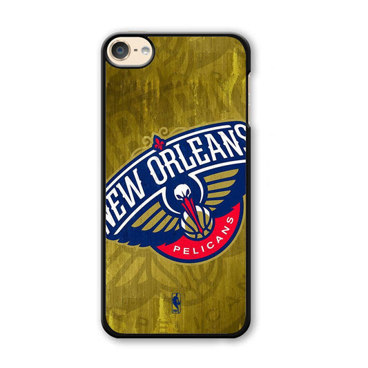 NBA New Orleans Pelicans Timber Gold iPod Touch 6 Case-Plastic Black (2D Case)-Oxvistore