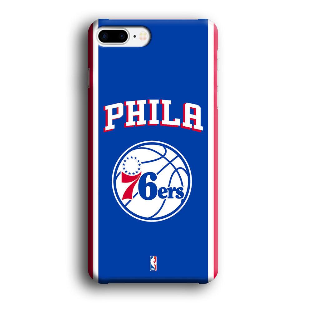 NBA Philadelphia 76ers Bold Line iPhone 7 Plus Case-Oxvistore