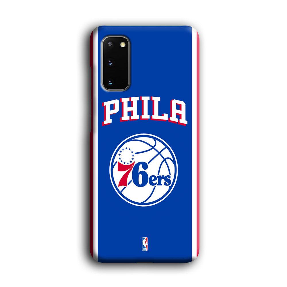 NBA Philadelphia 76ers Bold Line Samsung Galaxy S20 Case-Oxvistore