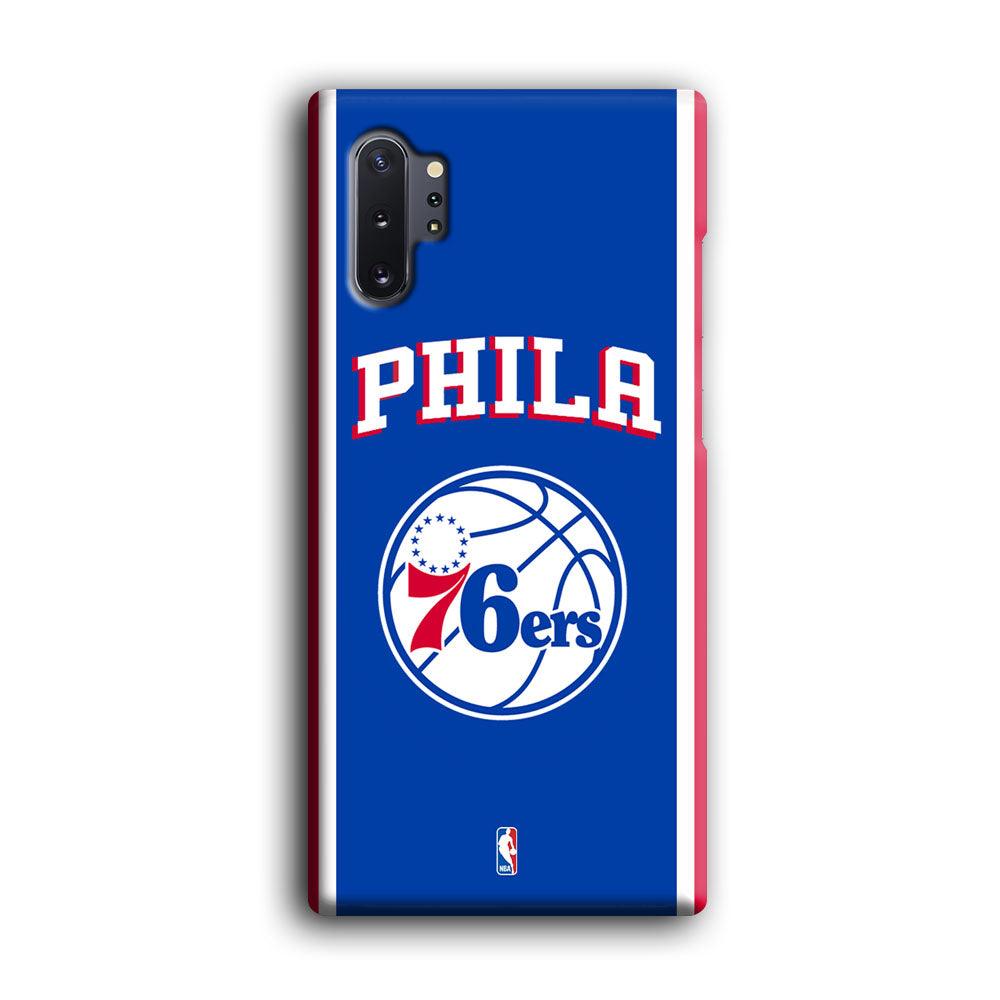 NBA Philadelphia 76ers Bold Line Samsung Galaxy Note 10 Plus Case-Oxvistore