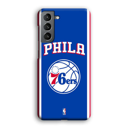 NBA Philadelphia 76ers Bold Line Samsung Galaxy S21 Case-Oxvistore