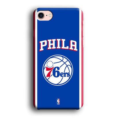 NBA Philadelphia 76ers Bold Line iPhone 8 Case-Oxvistore