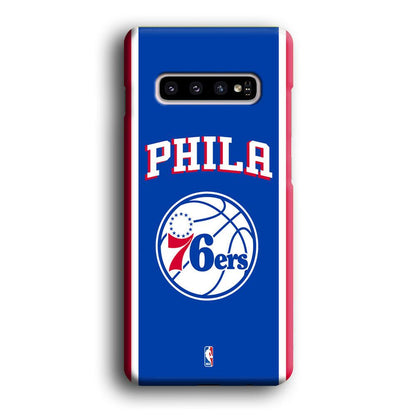 NBA Philadelphia 76ers Bold Line Samsung Galaxy S10 Plus Case-Oxvistore