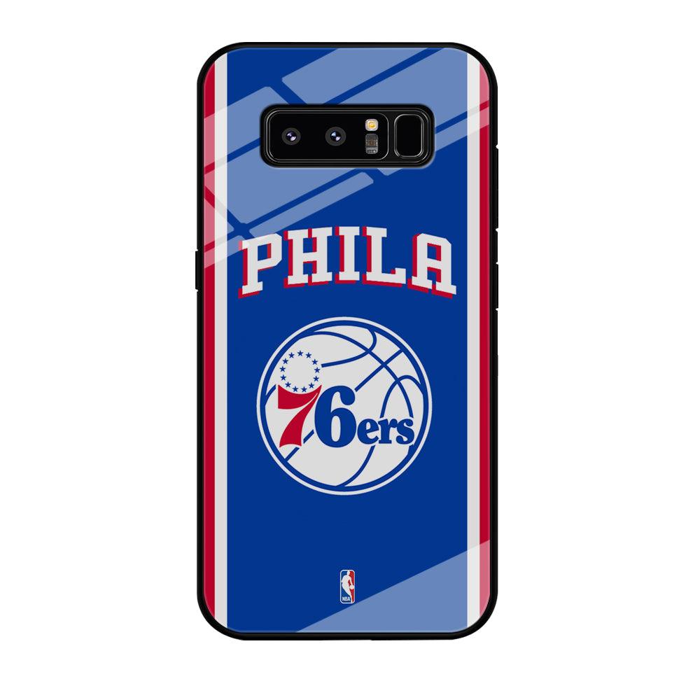 NBA Philadelphia 76ers Bold Line Samsung Galaxy Note 8 Case-Oxvistore