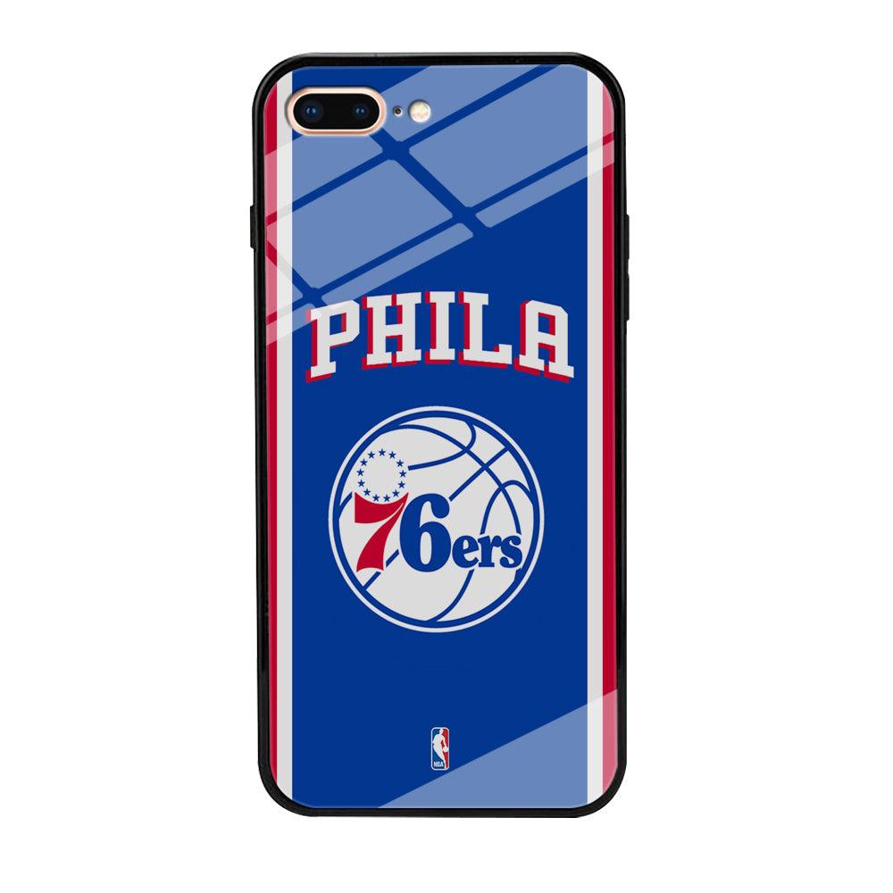 NBA Philadelphia 76ers Bold Line iPhone 7 Plus Case-Oxvistore