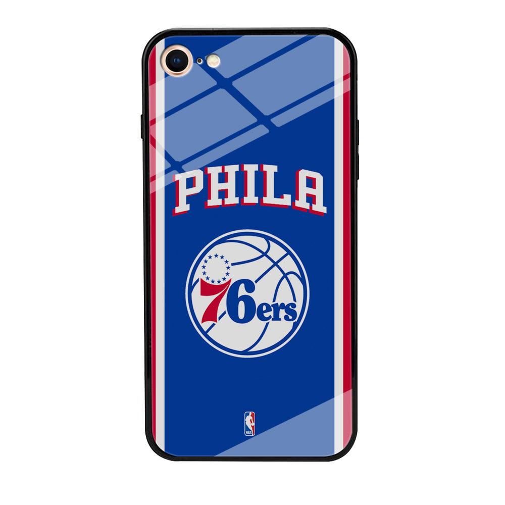 NBA Philadelphia 76ers Bold Line iPhone 8 Case-Oxvistore