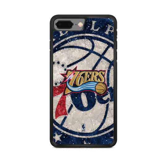 NBA Philadelphia 76ers The Destination iPhone 8 Plus Case-Rubber Black (2D Case)-Oxvistore