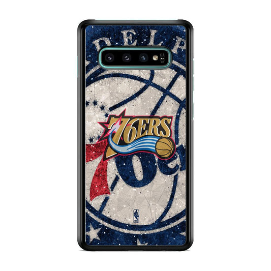 NBA Philadelphia 76ers The Destination Samsung Galaxy S10 Case-Rubber Black (2D Case)-Oxvistore