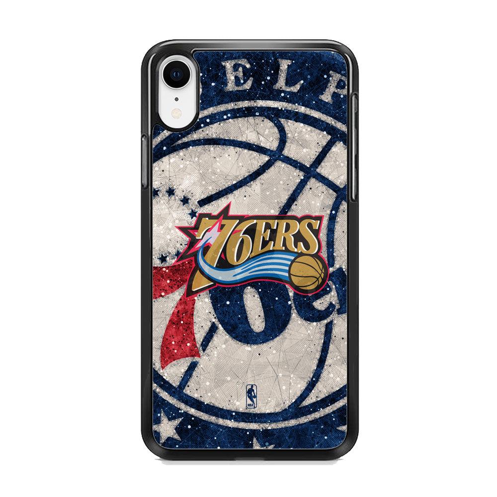 NBA Philadelphia 76ers The Destination iPhone XR Case-Rubber Black (2D Case)-Oxvistore