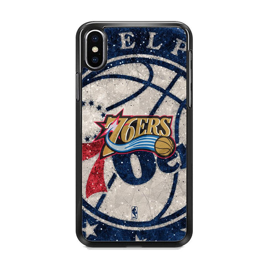 NBA Philadelphia 76ers The Destination iPhone X Case-Rubber Black (2D Case)-Oxvistore