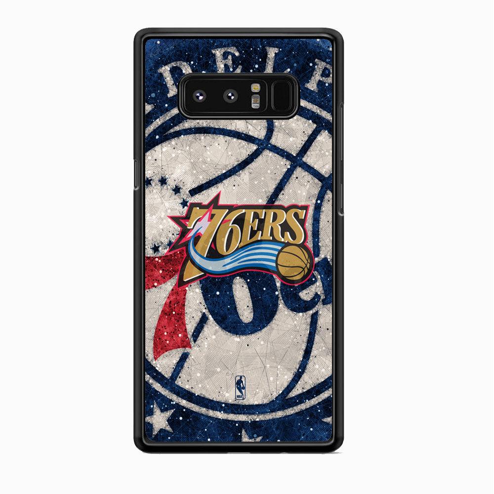 NBA Philadelphia 76ers The Destination Samsung Galaxy Note 8 Case-Rubber White (2D Case)-Oxvistore