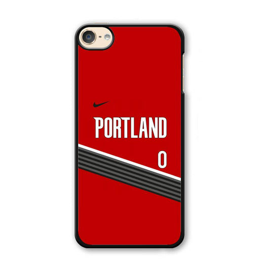 NBA Portland Trail Blazers Jersey iPod Touch 6 Case-Plastic Black (2D Case)-Oxvistore