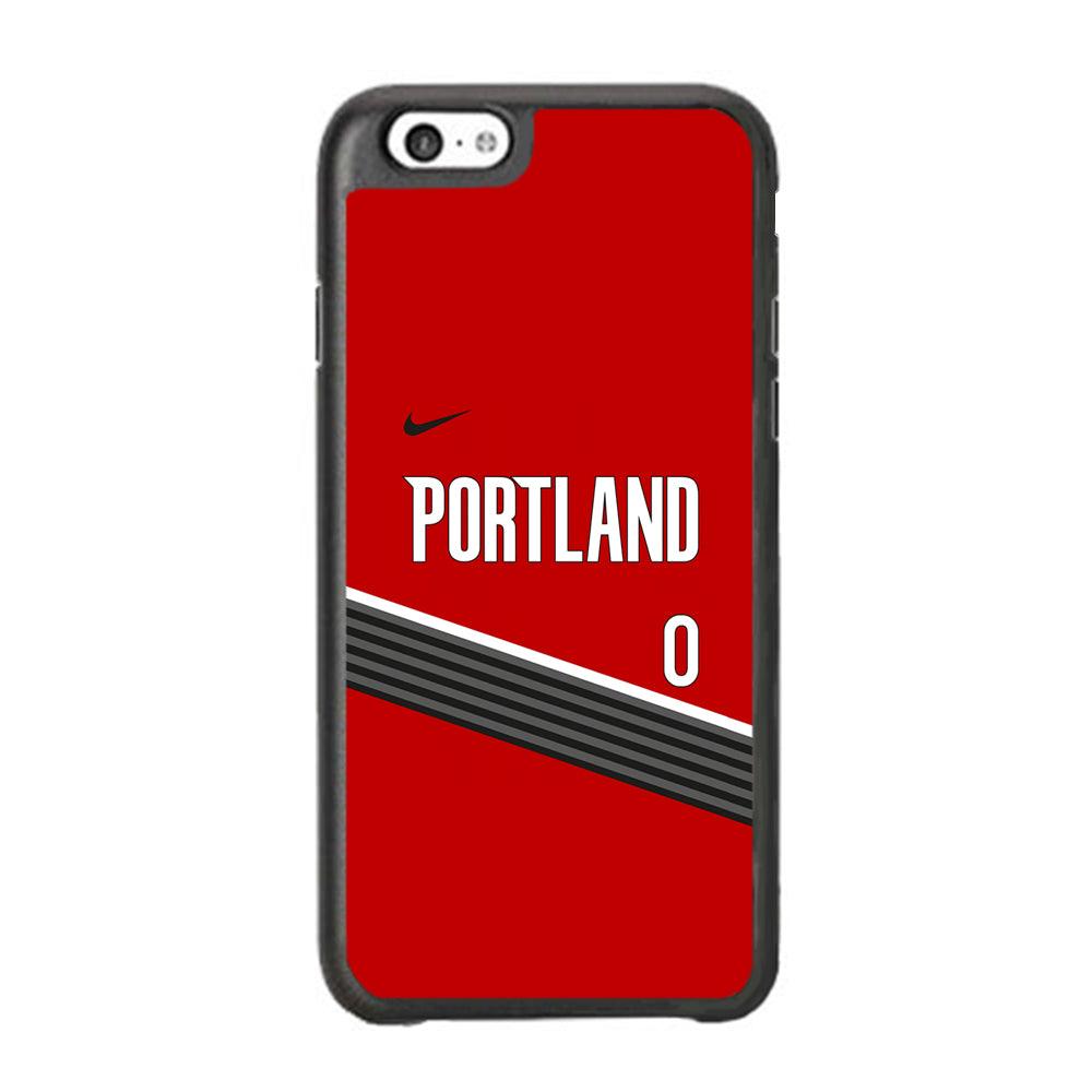 NBA Portland Trail Blazers Jersey iPhone 6 Plus | 6s Plus Case-Rubber Black (2D Case)-Oxvistore