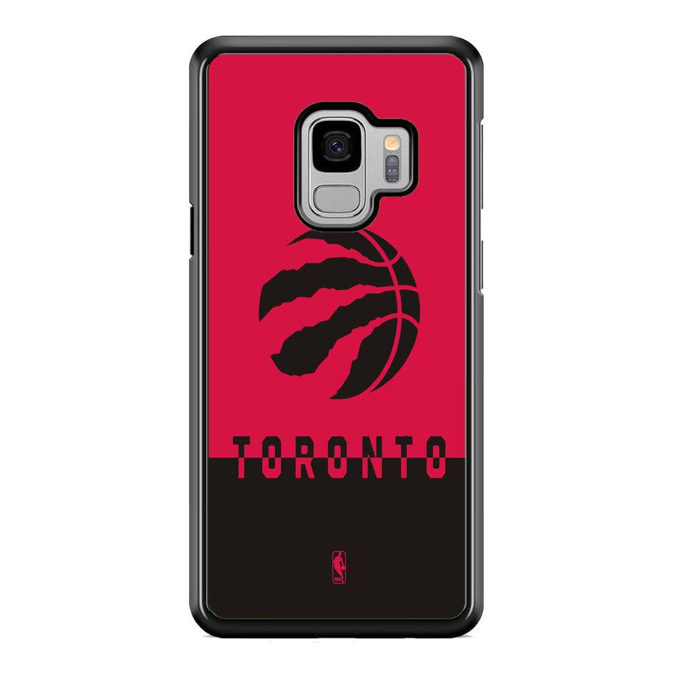 NBA Toronto Raptors Bold Samsung Galaxy S9 Case-Rubber Black (2D Case)-Oxvistore