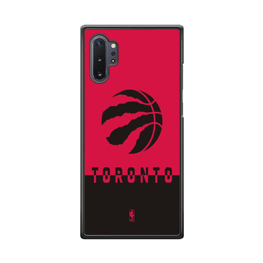 NBA Toronto Raptors Bold Samsung Galaxy Note 10 Plus Case-Rubber Black (2D Case)-Oxvistore