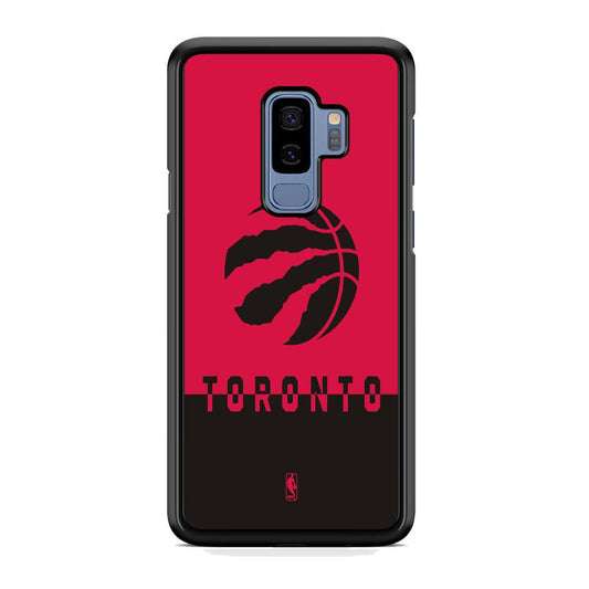 NBA Toronto Raptors Bold Samsung Galaxy S9 Plus Case-Rubber Black (2D Case)-Oxvistore