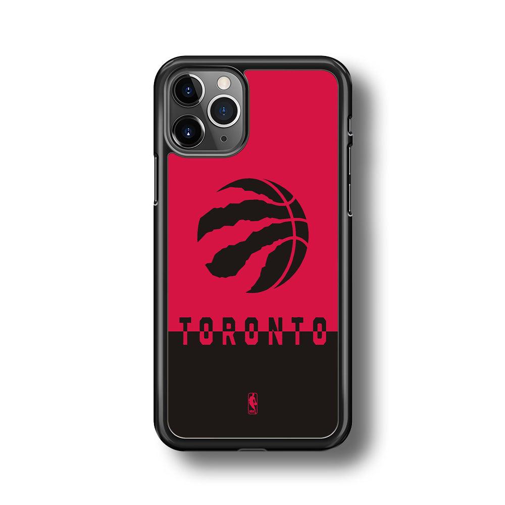 NBA Toronto Raptors Bold iPhone 11 Pro Max Case-Rubber Black (2D Case)-Oxvistore