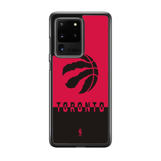 NBA Toronto Raptors Bold Samsung Galaxy S20 Ultra Case-Rubber White (2D Case)-Oxvistore