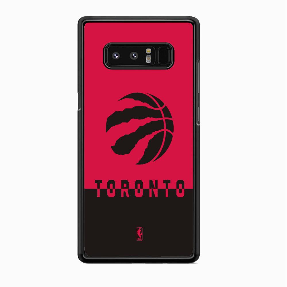 NBA Toronto Raptors Bold Samsung Galaxy Note 8 Case-Rubber Black (2D Case)-Oxvistore